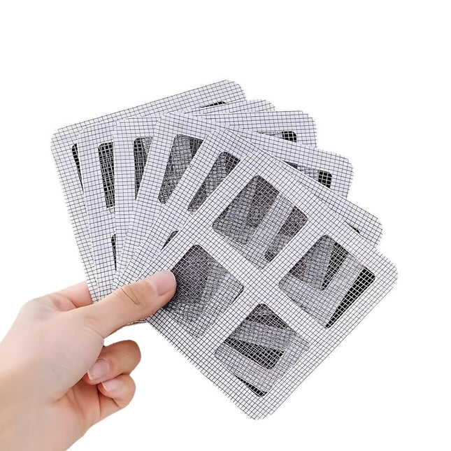 12 Counts Disposable Shower Drain Cover Hair Catcher, Mesh Stickers for Shower Drain Bathroom Sink, with Strong Adhesive Fits Tightly on Drains
